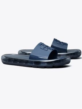 Tory Burch Black/Grey Jelly Pool Slides